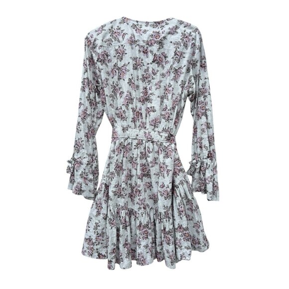 LA VIE REBECCA TAYLOR Veronique Ruffle Dress Cottagecore Womens Large Floral - Picture 3 of 5